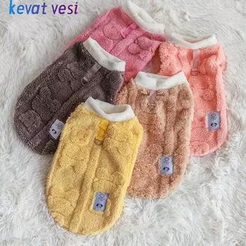 Зимняя теплая одежда для собак, мягкий флисовый свитер для собак маленьких и средних пород, симпатичное пальто для щенков, одежда для французских бульдогов, чихуахуа, йорков XS