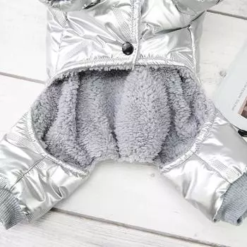 Зимняя теплая одежда для собак, утепленная куртка для домашних животных, водонепроницаемая одежда для собак маленьких и средних пород, пальто для французских бульдогов S чёрный