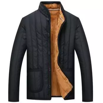 Зимняя теплая одежда с хлопковой подкладкой, толстая нефлисовая одежда большого размера с хлопковой подкладкой XL чёрный