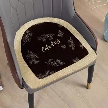 Зимняя теплая подушка для стула в форме подковы, защитная набедренная подушечка, мягкая подушка для сиденья с принтом, нескользящая подушка для кухонного обеденного стула, коврик для сиденья для гостиной, офиса 30x30cm A