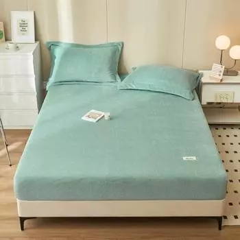 Зимняя теплая простыня на подкладке, однотонный наматрасник с резинкой, простыня, одинарная, двойная простыня размера «queen-size», 90x190, 160x200 90x190x20cm