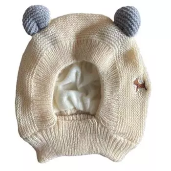 Зимняя теплая шапка для собак, наушники, защита от шума, ветрозащитные чехлы для ушей домашних животных, вязаные наушники для маленьких и средних щенков, аксессуары красный