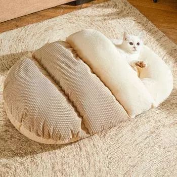 Зимняя теплая собачья будка, тапочки для собак, будка для маленьких и средних собак, плюшевый коврик для сна, теплая будка для домашних животных M (62*40cm