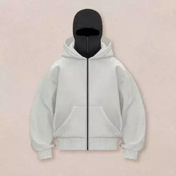 Зимняя теплая толстовка с капюшоном, однотонная повседневная куртка унисекс с двойным капюшоном, свободный крой, толстая теплая толстовка, пальто S чёрный