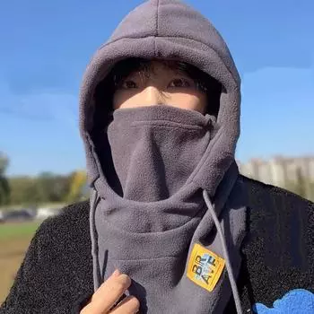 Зимняя теплая велосипедная шапка для мужчин и женщин, утолщенная флисовая плюшевая балаклава, унисекс, ветрозащитная маска для лица с капюшоном, шарф, шапка-бини One Size