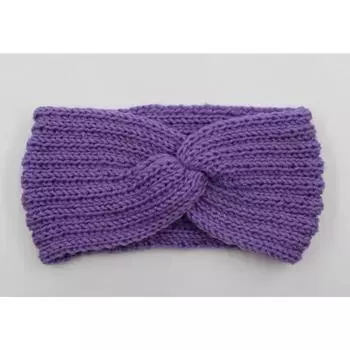 Зимняя теплая вязаная повязка на уши для женщин, вязаная крючком с бантом, широкая эластичная повязка на голову, головной убор, аксессуары для волос, женский тюрбан