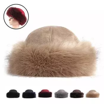 Зимняя теплая женская шапка, толстая замшевая хлопчатобумажная шапка, холодная шапка с рукавами, мужская кепка красный