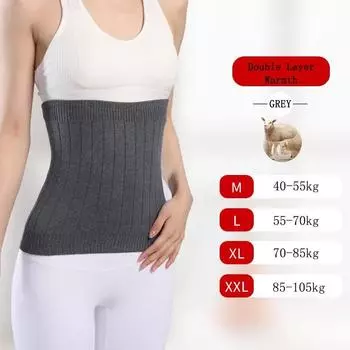 Зимняя термоподдержка талии, эластичный пояс для поддержки живота и спины, внутренняя одежда, пояс для поддержки поясницы, защитный бандаж для живота L