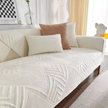 Зимняя толстая диванная подушка, плюшевый чехол для дивана, универсальный чехол для дивана на четыре сезона, тканевый чехол для полотенец на осень и зиму, простая современная подушка 90*70cm