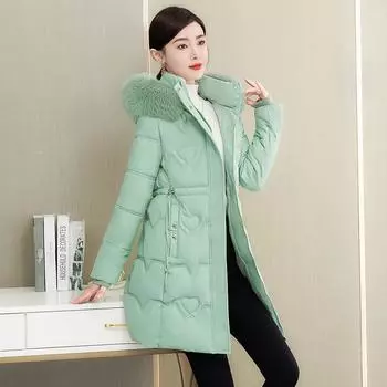 Зимняя толстая меховая куртка с капюшоном, женская куртка с поясом, белая толстая парка XXXL чёрный