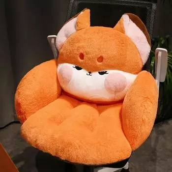 Зимняя толстая подушка Little Fox Toot Toot Cat Подушка для стула в спальню со спинкой One Office Long Sitting Butt Cushion Dormitory 60x40cm
