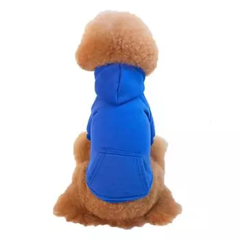 Зимняя толстовка с капюшоном для маленьких и средних собак XXL синий