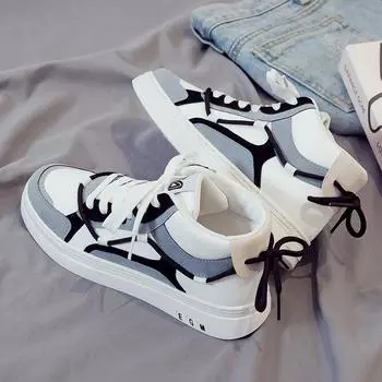 Зимняя удобная модная обувь с высоким берцем Модная мужская обувь Универсальная повседневная спортивная обувь для сноуборда Маленькие белые тканевые туфли Кожаные туфли 39