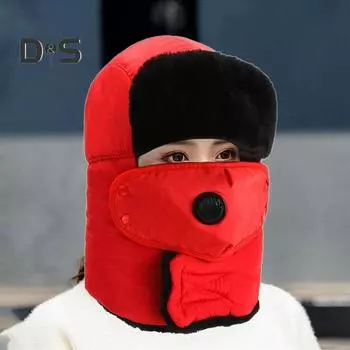 Зимняя уличная шапка со встроенным шарфом, ветрозащитная, толстая, плюшевая, сохраняет тепло, с передней крышкой, полная защита, катание на лыжах, катание на коньках, головной убор для холодной погоды серый