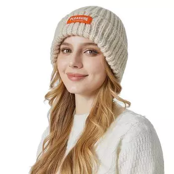 Зимняя уличная толстая вязаная шапка для защиты ушей, мужская теплая шапка для защиты ушей для женщин в холодную погоду серый