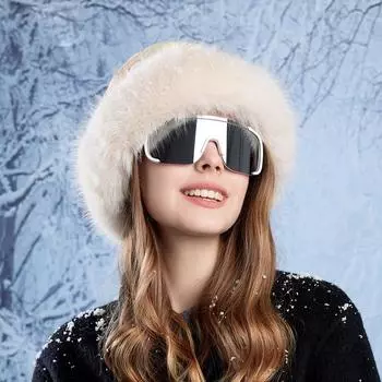 Зимняя утепленная большая панама, женская плюшевая защитная шапка для ушей, рыболовная шапка, шапка для бассейна легкие хаки
