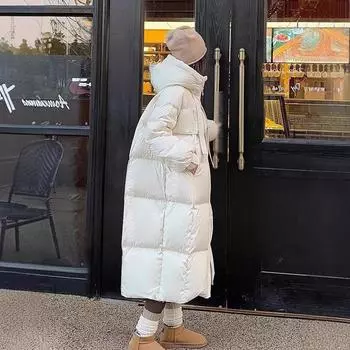 Зимняя утепленная одежда с хлопковой подкладкой женская 2024 новая одежда длиной до колена с хлопковой подкладкой корейская версия свободная одежда с хлопковой подкладкой куртка S белый