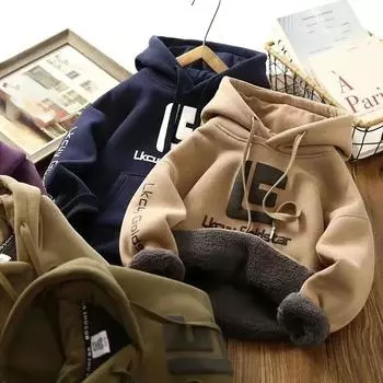 Зимняя утепленная толстовка для мальчиков, теплая удобная куртка 170