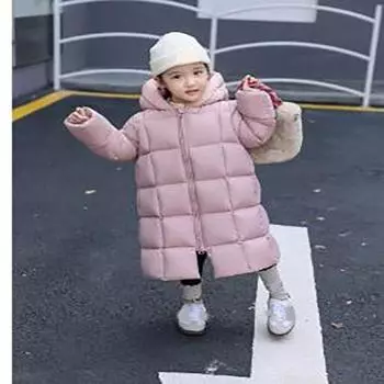 Зимняя утепленная верхняя одежда для девочек, теплая куртка на молнии, повседневная верхняя одежда 170