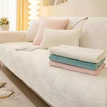 Зимняя утолщенная флисовая Нескользящая подушка для дивана, новая зимняя простая универсальная ткань для чехла на диван 70*70cm