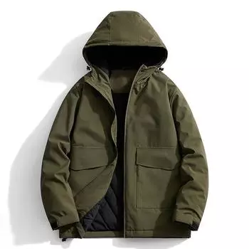 Зимняя утолщенная хлопковая куртка, уличная куртка, мужская повседневная спортивная стеганая куртка, плотная куртка M