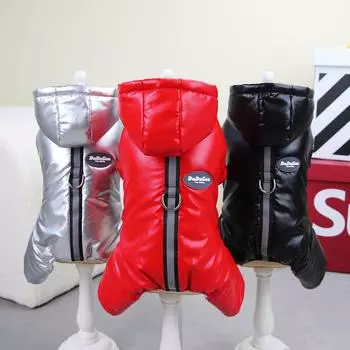 Зимняя утолщенная хлопковая одежда для собак, одежда для домашних животных, комбинезон для домашних животных S