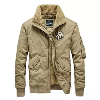 Зимняя утолщенная хлопковая одежда Мужская свободная одежда больших размеров с хлопковой подкладкой Мужские куртки Инструментальные хлопковые куртки для мужчин M