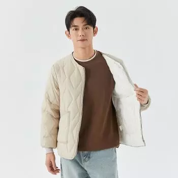 Зимняя утолщенная и подбитая теплая куртка Fat Plus с длинными рукавами, удобная, стильная, сохраняющая тепло, хлопковая рубашка со свободным воротником-молнией и нитками 2535 M