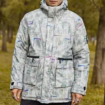 Зимняя утолщенная мужская одежда больших размеров, пуховик для толстяка, мужское пальто, большая рабочая одежда, хлопковое пальто, хлопковая куртка для толстяка 4XL белый