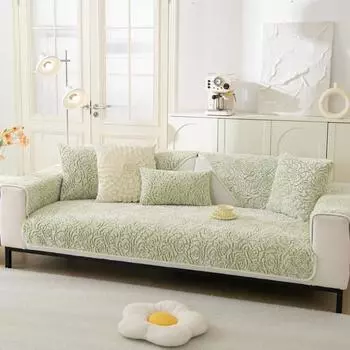 Зимняя утолщенная подушка для дивана из розового бархата, нескользящая подушка для сиденья, высококачественный кожаный чехол для дивана, новый чехол для спинки 70*70cm