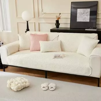 Зимняя утолщенная теплая диванная подушка, современная простая плюшевая диванная подушка, высококачественный противоскользящий чехол для дивана 70*70cm