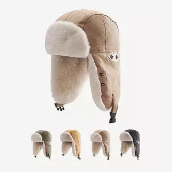 Зимняя велосипедная лыжная шапка, теплая женская утолщенная плюшевая шапка с ушками, теплая утолщенная зимняя шапка хаки