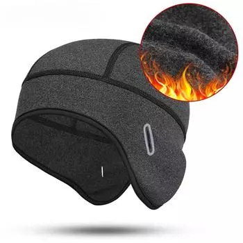 Зимняя велосипедная шапка Ветрозащитная термальная лыжная сноубордическая шапка для бега, пешего туризма, езды на велосипеде, байкерского шлема, подкладка для шапок, шапки для мужчин и женщин