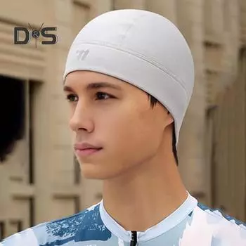 Зимняя ветрозащитная флисовая лыжная шапка-бини с подкладкой из флиса для холодной погоды, для езды на велосипеде и бега, для мужчин и женщин синий