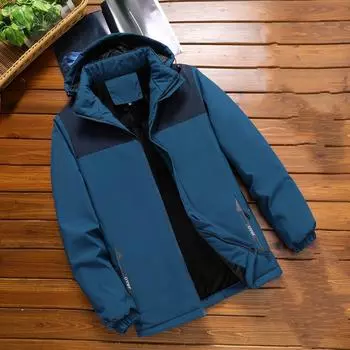 Зимняя ветрозащитная и водонепроницаемая куртка из сшитого хлопка, мужская утолщенная повседневная свободная модная новая мужская куртка XL