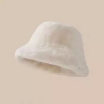 Зимняя ветрозащитная теплая женская модная однотонная плюшевая шапка-ведро пушистая рыбацкая шапка-ушанка панама 2