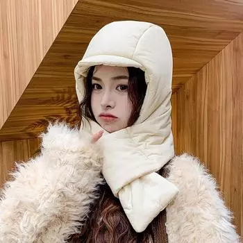 Зимняя ветрозащитная защитная шапка с рукавом для защиты ушей, уличная шапка-шарф для велоспорта, катания на лыжах, женская теплая шапка, мягкая One Size розовый