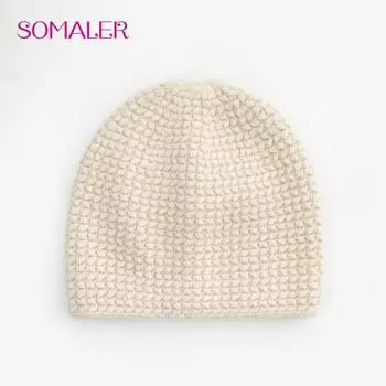 Зимняя вязаная теплая шапка из ангоры из толстой шерсти, двухслойная вязка, простые шапки для женщин чёрный