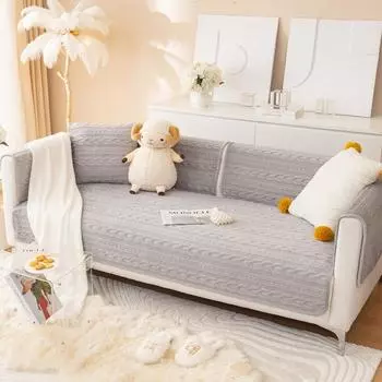 Зимняя вышитая плюшевая подушка, голландская бархатная диванная подушка, современная утолщенная нескользящая диванная подушка, однотонная диванная подушка, полотенце 70x70cm 1pcs