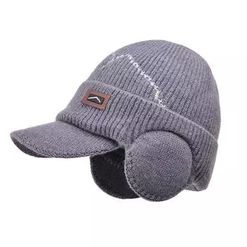 Зимняя защита шеи от холода сотня с вязаной шерстяной шапкой мужская осенне-зимняя мягкая теплая защита ушей велосипедная шапка