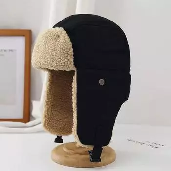 Зимняя защита ушей ветрозащитная холодная искусственная плюшевая теплая шапка для езды на мотоцикле и велоспорта теплая шапка OneSize