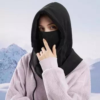 Зимняя защитная маска для лица для мужчин и женщин, регулируемая, с завязками, для холодной погоды, ветрозащитная, велосипедная, теплоизоляционная шапка розовый