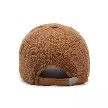 Зимняя женская бейсболка из меха ягненка с вышивкой бантом, теплая, утепленная, устойчивая к холоду, модная, универсальная Adjustable розовый