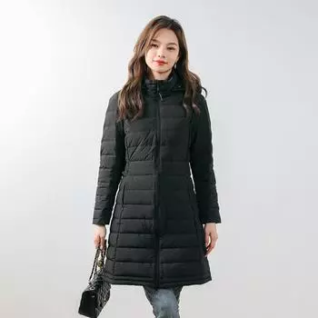 Зимняя женская бесшовная куртка с капюшоном Siyu — средней длины, однотонная, 90% бархата, большой размер. XXL верблюд