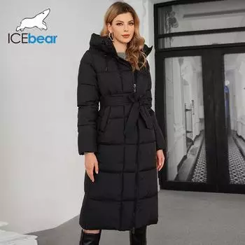 Зимняя женская длинная хлопковая куртка, женская туника с капюшоном, однотонная утепленная термокуртка, парка-пуховик 44 темно-коричневого