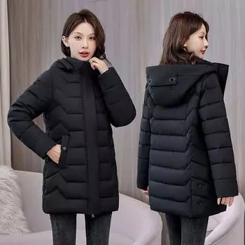 Зимняя женская длинная тонкая куртка с хлопковой подкладкой, теплая зимняя верхняя одежда, шапка, съемный пуховик, женские парки, большой размер, топ XXXL белый