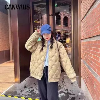 Зимняя женская хлопковая одежда больших размеров, утолщенная хлопковая куртка, хлопковая одежда Clip Lingge M белый