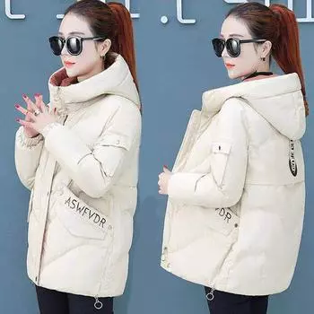 Зимняя женская короткая стеганая куртка, женская мода, корейский стиль, хлебное пальто, тонкая стеганая куртка XXXL