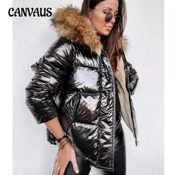 Зимняя женская куртка больших размеров с капюшоном, свободная, короткая, хлопковая, цветная, модная, теплая, на молнии, из хлопка