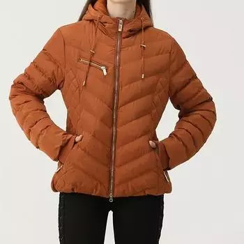 Зимняя женская куртка Легкое, модное и удобное хлопковое пальто, повседневная однотонная куртка на талии XL чёрный